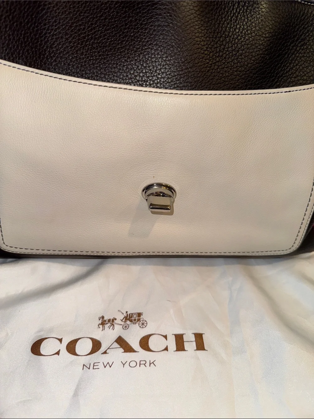 COACH Legacy Tweed & Leather Multicolor Turn-lock w/Dust-bag - EUC